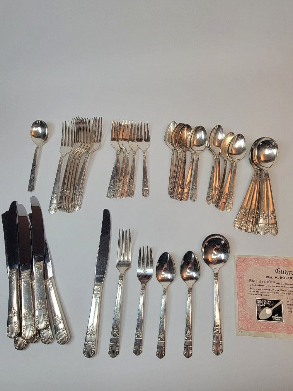 1938 Harmony Silverplate Set Wm A Rogers Re-Inforced Oneida 49Pcs